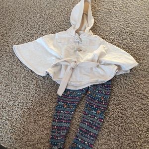 Baby girl poncho outfit.